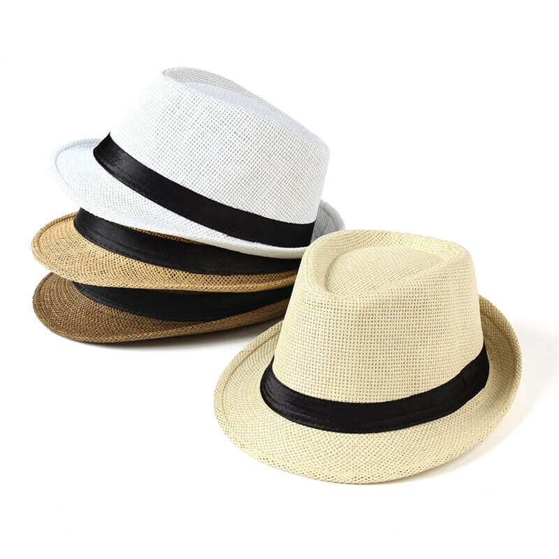 Unisex fedora panamahatt i solstråbrun halm for sommer og strand. Reisetilbehør.