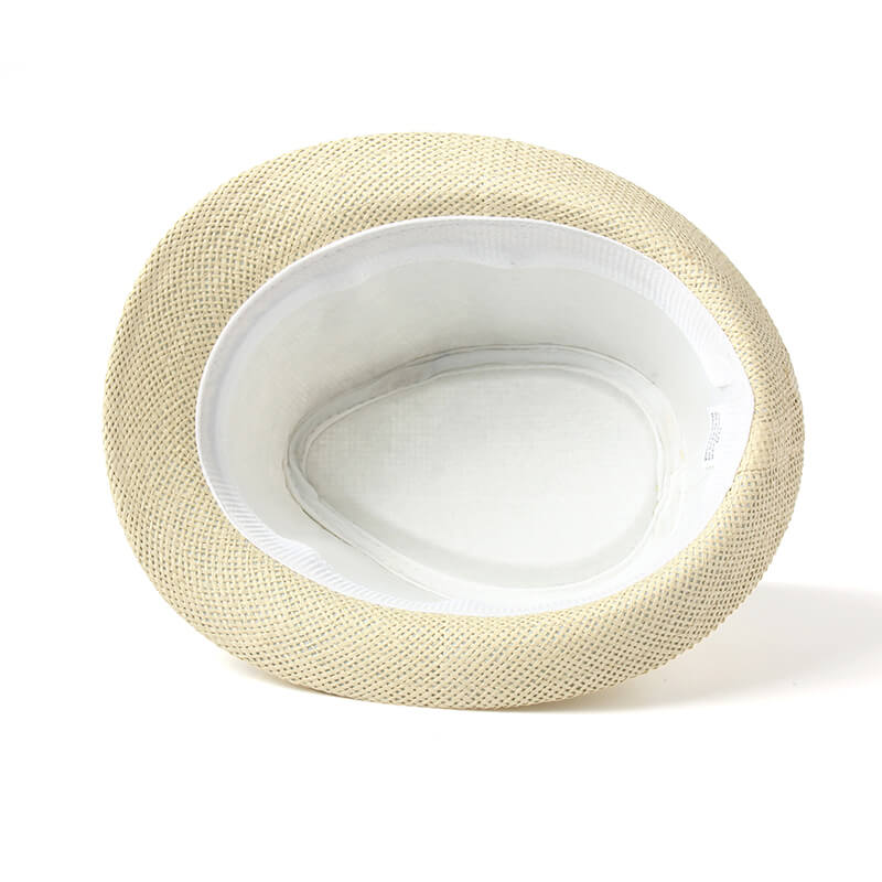 Solstråbrun unisex hatt i halm, en klassisk panamahatt/fedora. Perfekt reisetilbehør.