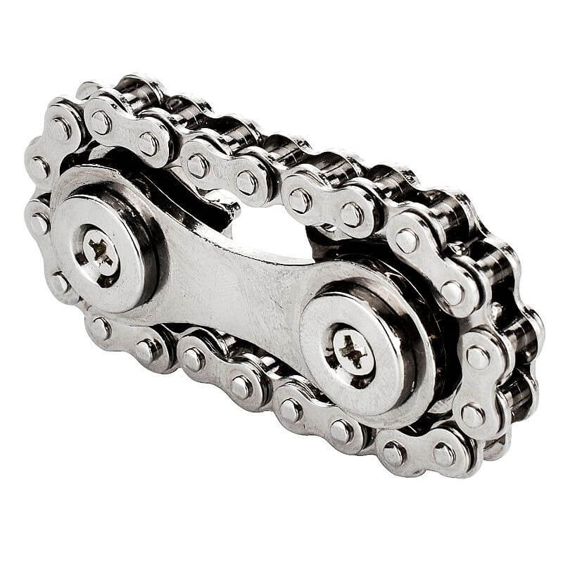 Unisex fingertuppkjede med svinghjul for stressavlastning og fokus. Metall fidget leketøy.