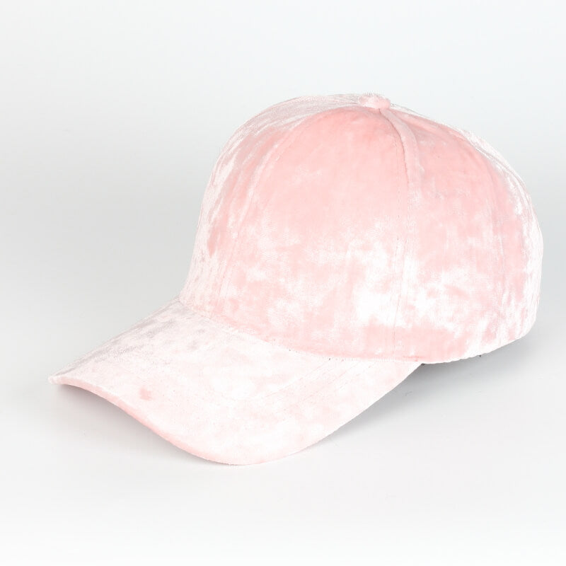 Fløyels baseballcaps i lys grå, egnet som motetilbehør og solbeskyttelse