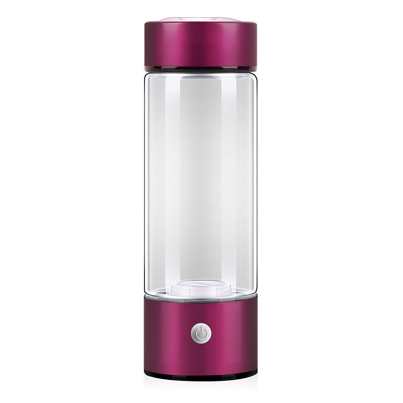 Brukervennlig hydrogen vannflaske i borosilikatglass for unisex, USB oppladbar, gir forbedret hydrering for en sunn livsstil.