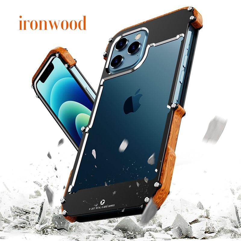 Elegant tre iPhone-deksel, perfekt unisex tilbehør med mobilbeskyttelse og naturlig preg