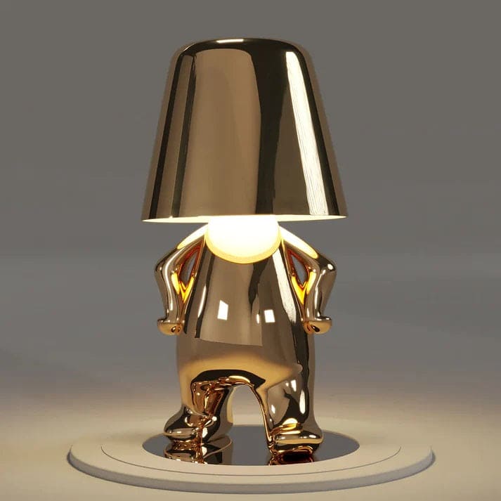Moderne dimbar LED-bordlampe i kompakt størrelse, unisex stil for nattbordet.