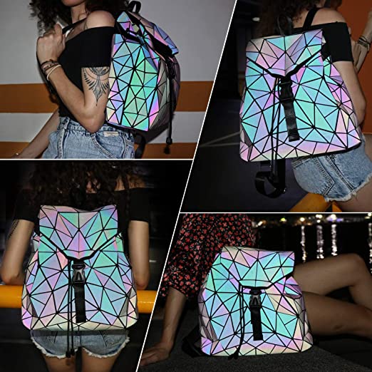 Reflekterende lysende ryggsekk, allsidig unisex design