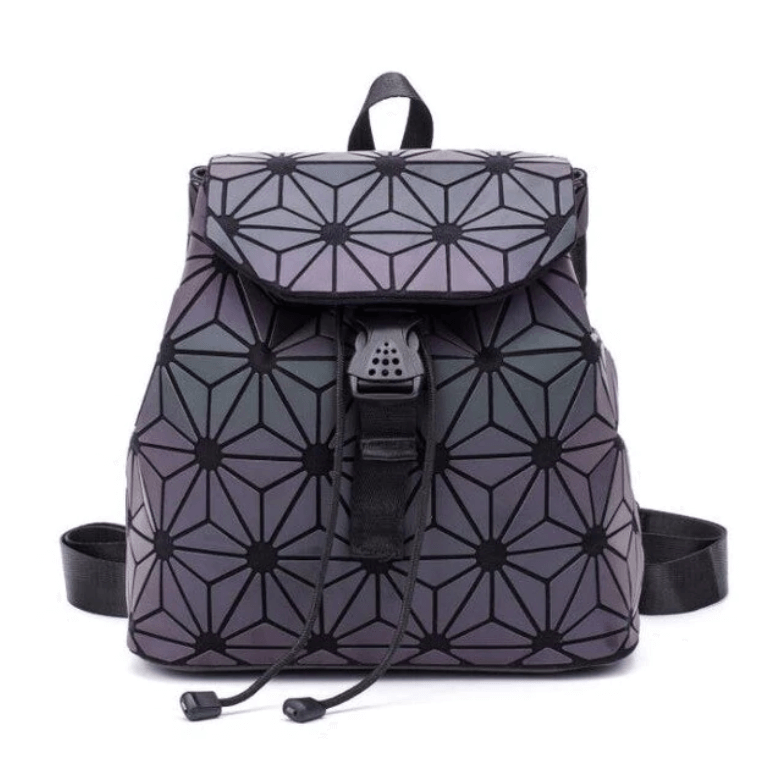 Elegant lysende ryggsekk, geometrisk mønster, unisex mote
