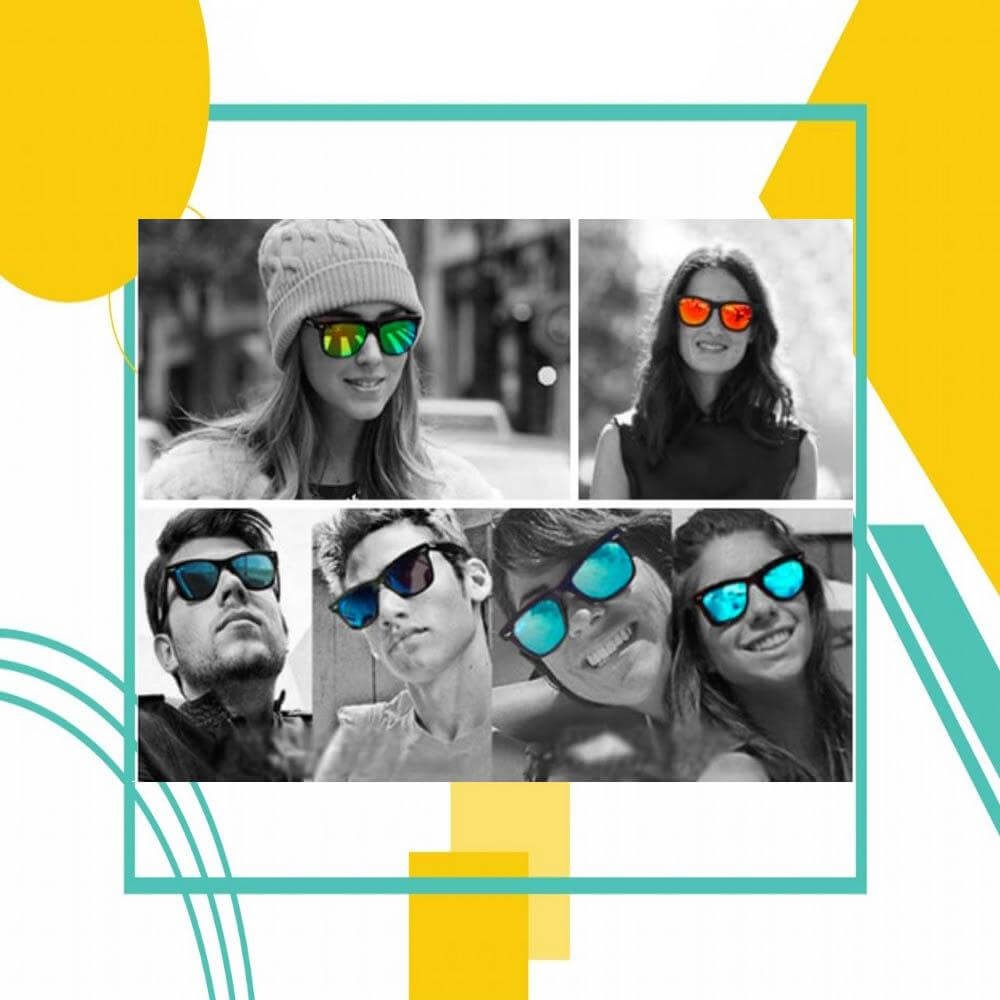 En mann og en kvinne som viser frem unisex magnetiske klips solbriller, mote og funksjon