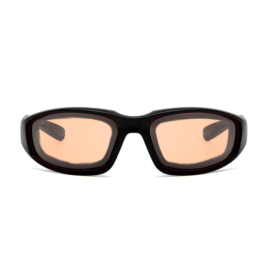 Elegant unisex photochromisk motorsykkelbrille med strømlinjeformet design, gir komplett UV-beskyttelse.