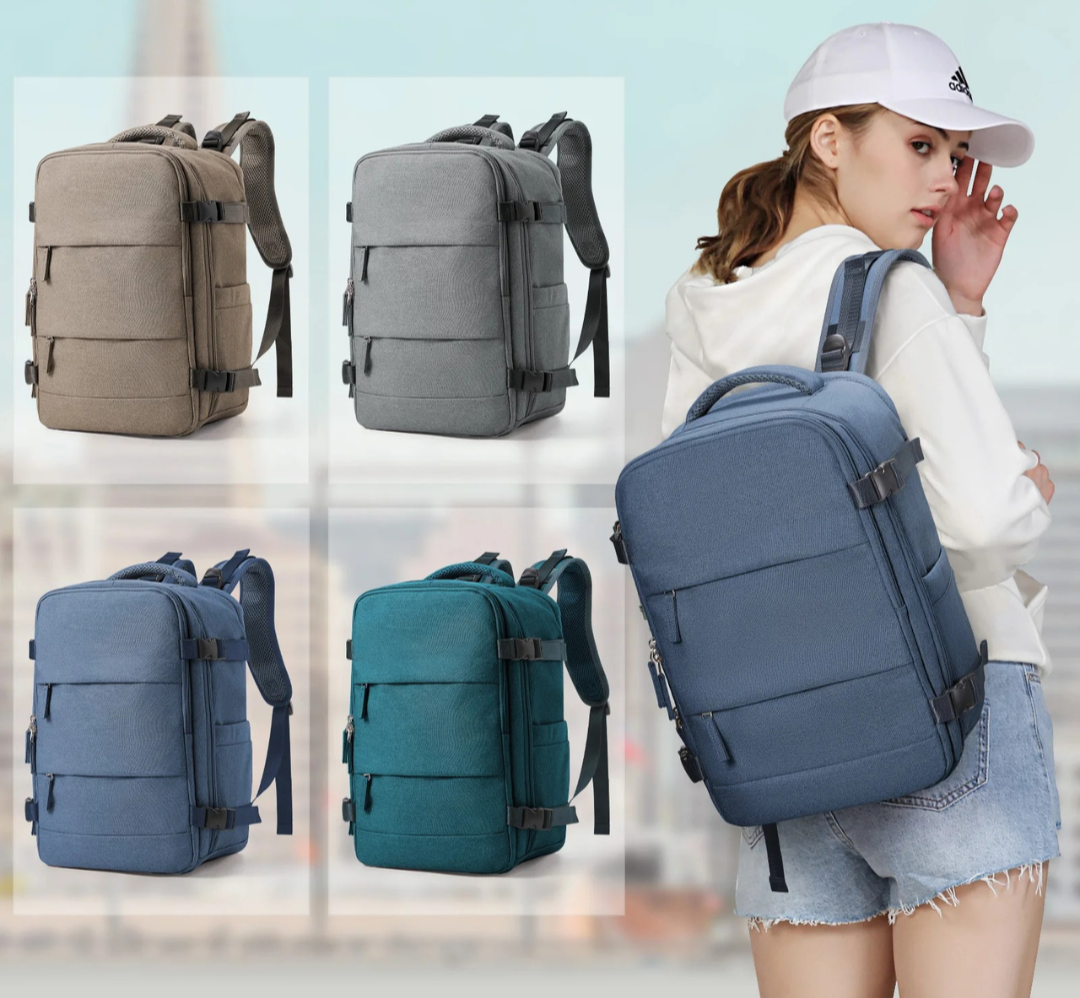 Unisex reiseryggsekk med dedikert laptoplomme for sikker transport, for pendling og ferie.