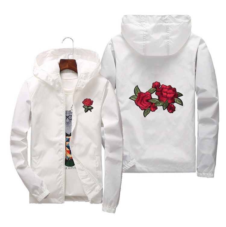 Stilig unisex Roses vindjakke i store størrelser, perfekt som ytterjakke for vær og vind.