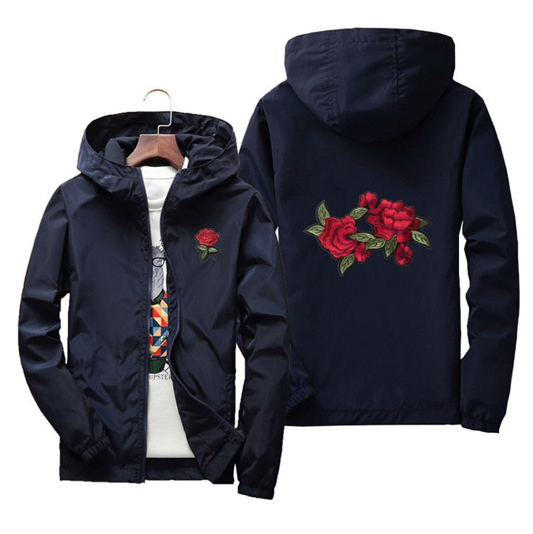 Vannavstøtende unisex Roses vindjakke med vindtett design, komfortabel lettvektsjakke for alle anledninger.