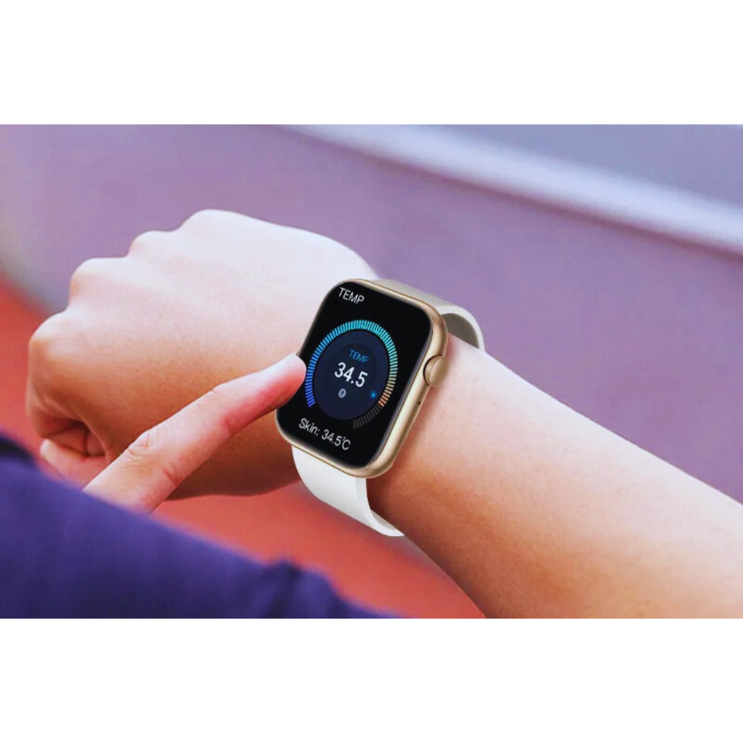 Smartklokke for helsesporing, fitness og livsstil, med trådløs lading og vanntett ytelse.