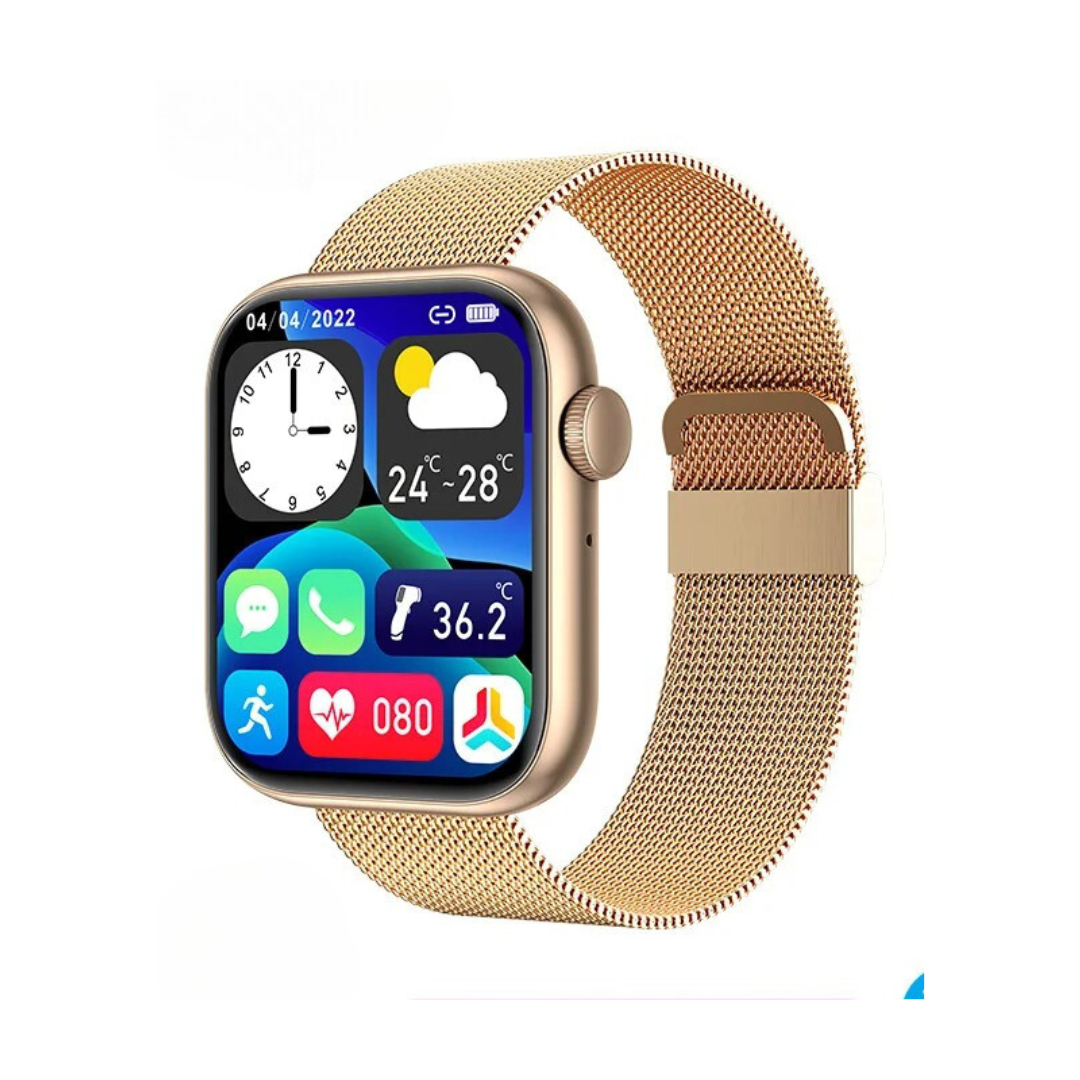 Smartklokke gadget med trådløs lading, vanntett design for fitness og daglig bruk.