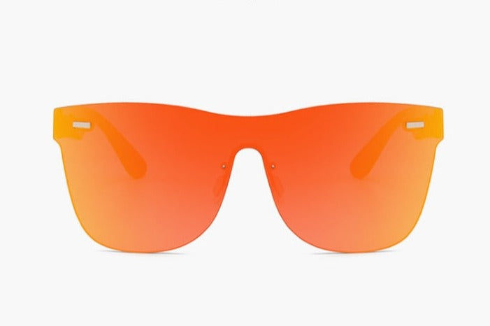 Unisex solbriller med UV400 og fargede speillinser for hverdagsbruk.