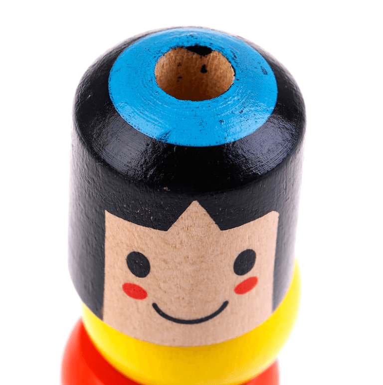 Daruma treleketøy som aldri velter, lærerike barneleker, flott gaveide for barn.
