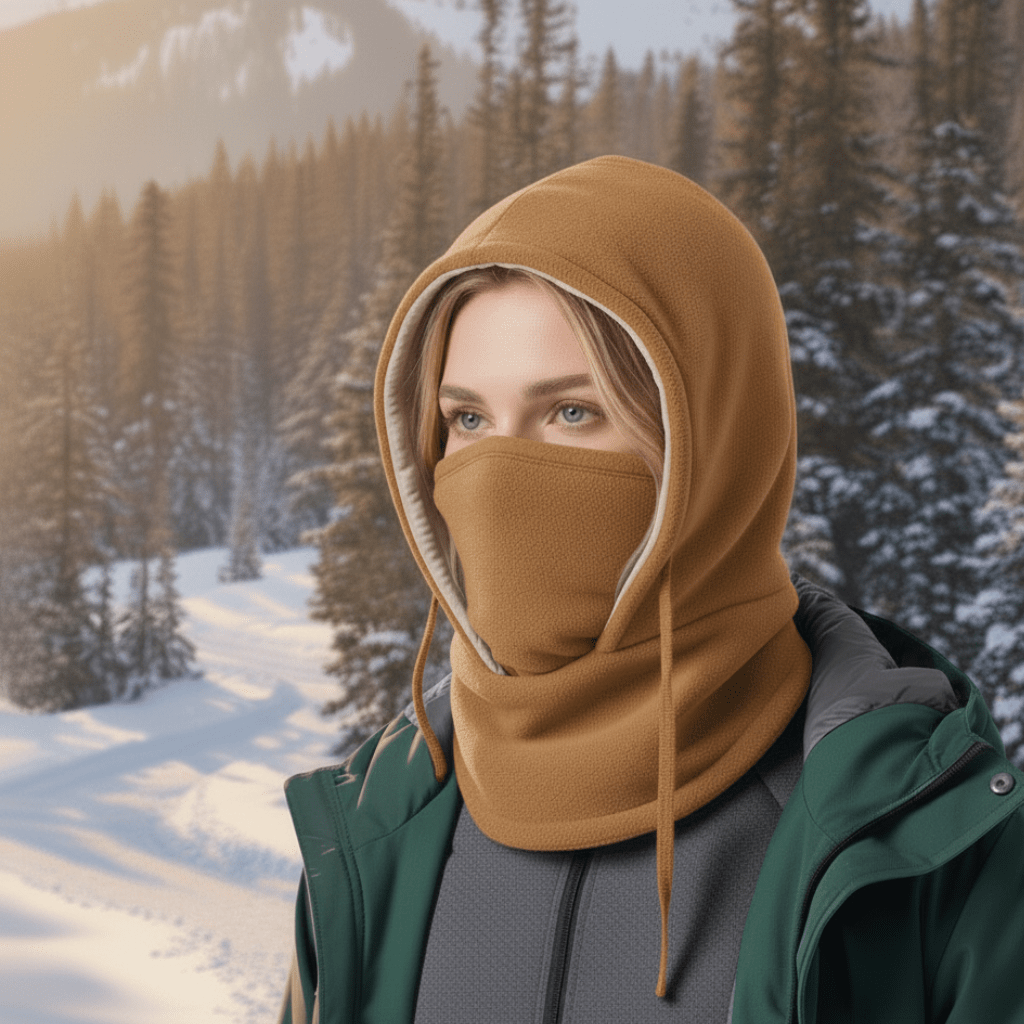 Unisex vinterlue i fleece, vindtett og varm. Ideell for utendørs sport og beskyttelse i kaldt vær.