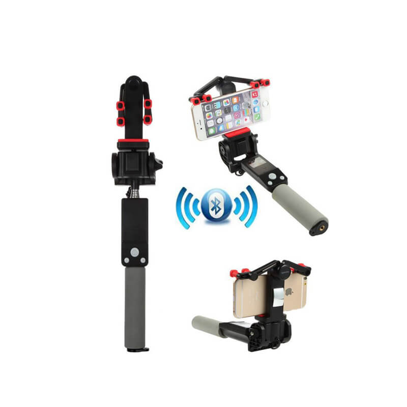 Allsidig 360° roterbar selfiestick for mobil, utmerket for vlog, sportsopptak og reiser.