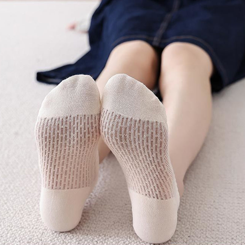 "Usynlige luft sokker med mesh-design, sklisikker silikon, elastiske og komfortable tilbehør for sko, passer de fleste kvinne