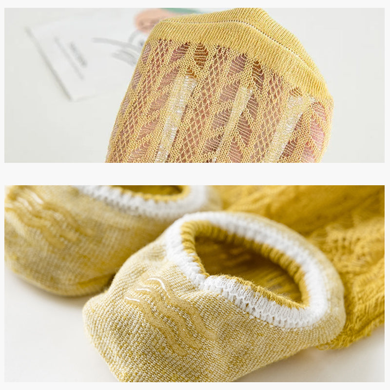 "Usynlige luft sokker med mesh-design, sklisikker silikon, elastiske og komfortable tilbehør for sko, passer de fleste kvinne