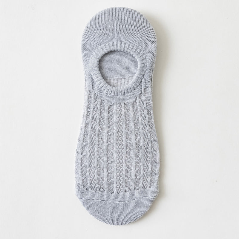 "Usynlige luft sokker med mesh-design, sklisikker silikon, elastiske og komfortable tilbehør for sko, passer de fleste kvinne