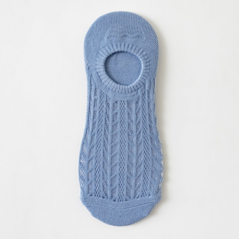 "Usynlige luft sokker med mesh-design, sklisikker silikon, elastiske og komfortable tilbehør for sko, passer de fleste kvinne