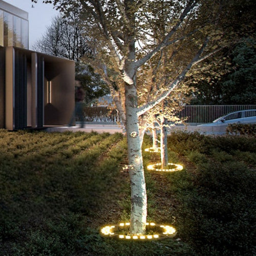 Svart aluminium utendørs LED spotlight; ideell for energibesparende og holdbar hagebelysning.