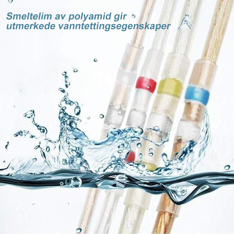"Vanntette loddetilkoblinger, transparent design, for enkel ledningsreparasjon uten teknisk kunnskap, ideell for DIY prosjekt