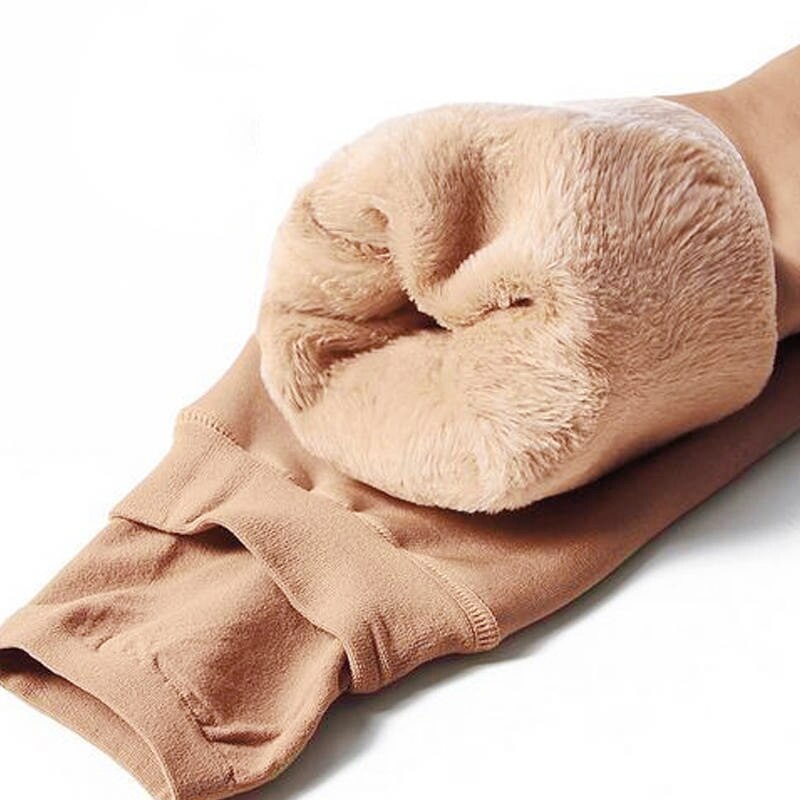 Dame leggings med kashmir og termisk fleecefôr, varm og stretchy for vinterkomfort