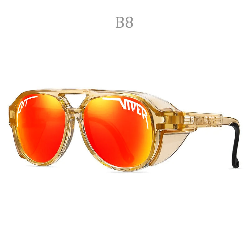 Høykvalitets motorsykkelbriller med forbedret perifer sikt og robust konstruksjon for eventyr.