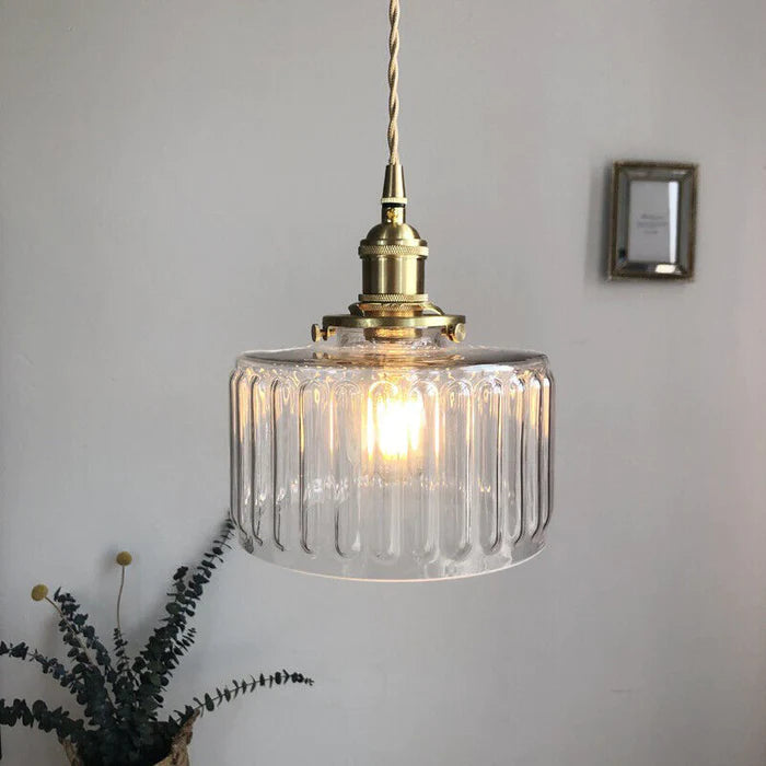 Vintage krystallen pendellampe med glassdesign. Elegant hengelampe for hjemmet, justerbar høyde for perfekt stil.