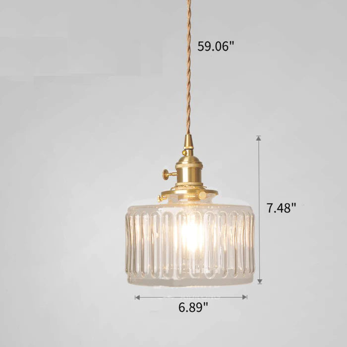 Vintage krystallen pendellampe med glassdesign. Elegant hengelampe for hjemmet, justerbar høyde for perfekt stil.