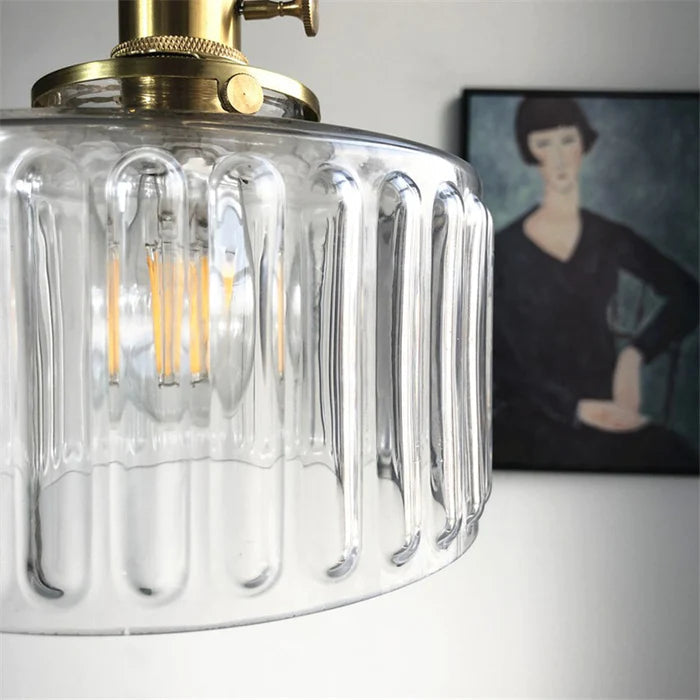Vintage krystallen pendellampe med glassdesign. Elegant hengelampe for hjemmet, justerbar høyde for perfekt stil.