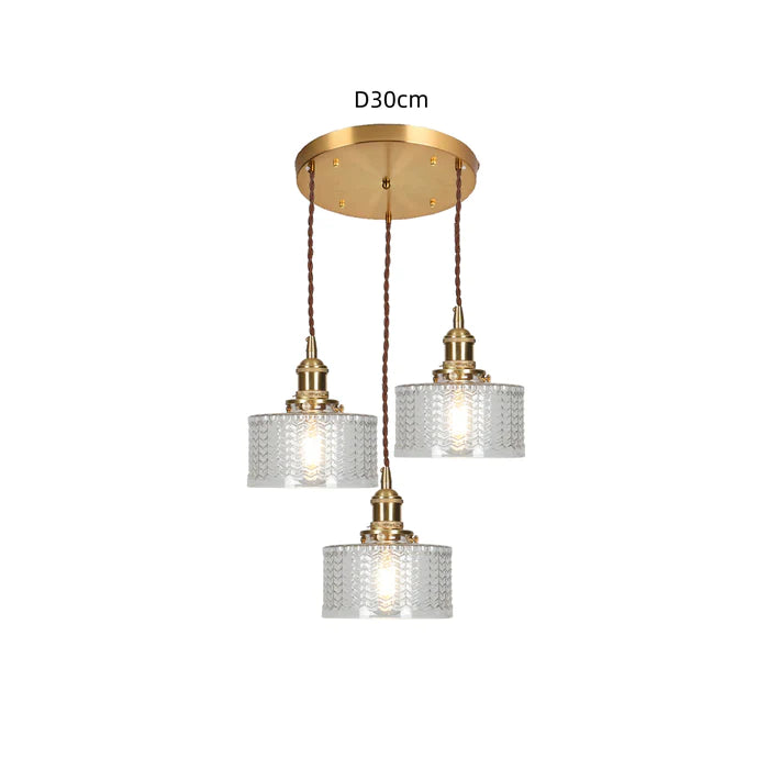 Vintage krystallen pendellampe med glassdesign. Elegant hengelampe for hjemmet, justerbar høyde for perfekt stil.