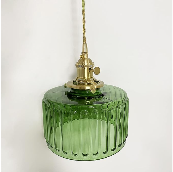 Vintage krystallen pendellampe med glassdesign. Elegant hengelampe for hjemmet, justerbar høyde for perfekt stil.