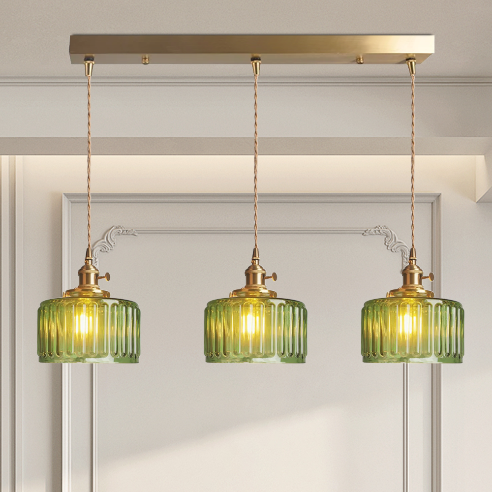 Vintage krystallen pendellampe med glassdesign. Elegant hengelampe for hjemmet, justerbar høyde for perfekt stil.