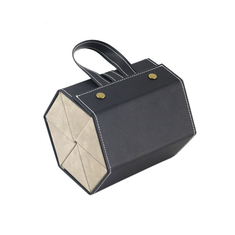 Sammenleggbart vintage skinn etui, essensielt tilbehør for brille- og solbrillebrukere