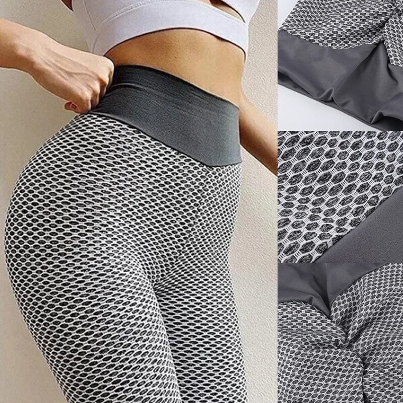 Yoga leggings for kvinner med høy midje, elegant design og sexy rumpeløft, ideelle for trening og hverdagsbruk.