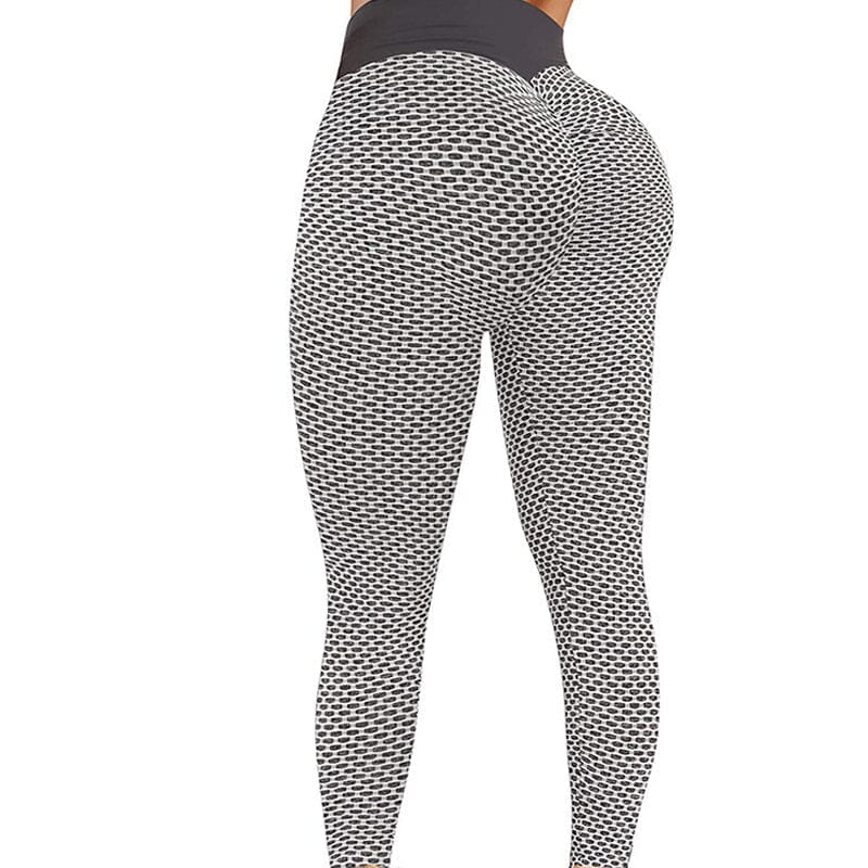 Yoga leggings for kvinner med høy midje, elegant design og sexy rumpeløft, ideelle for trening og hverdagsbruk.