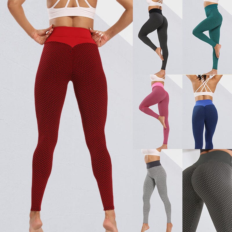 Yoga leggings for kvinner med høy midje, elegant design og sexy rumpeløft, ideelle for trening og hverdagsbruk.