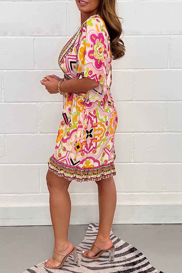 Rachel Jumpsuit with trendy summer print
