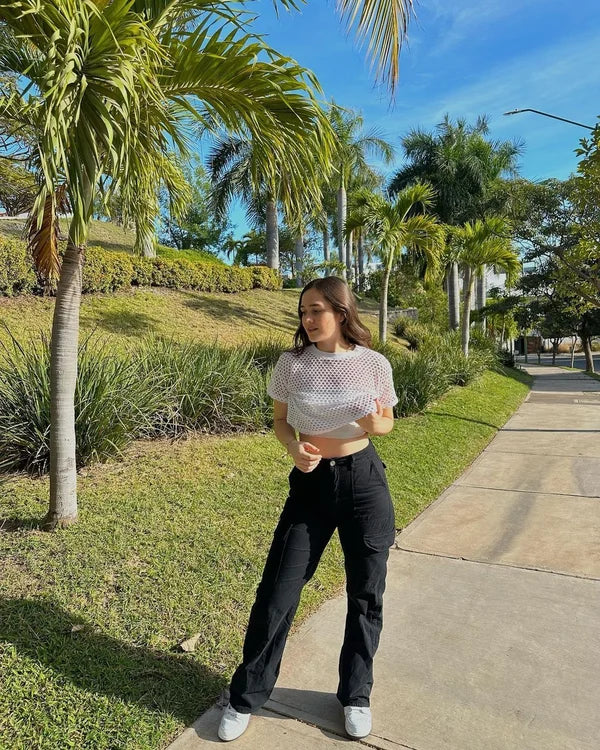 Hanna's Cargo Pants in Straight Line