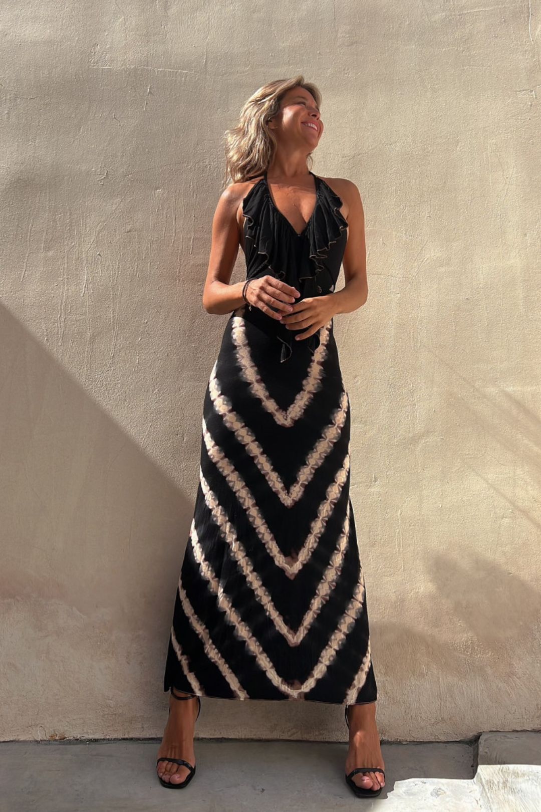 Lilac Dress with Halterneck