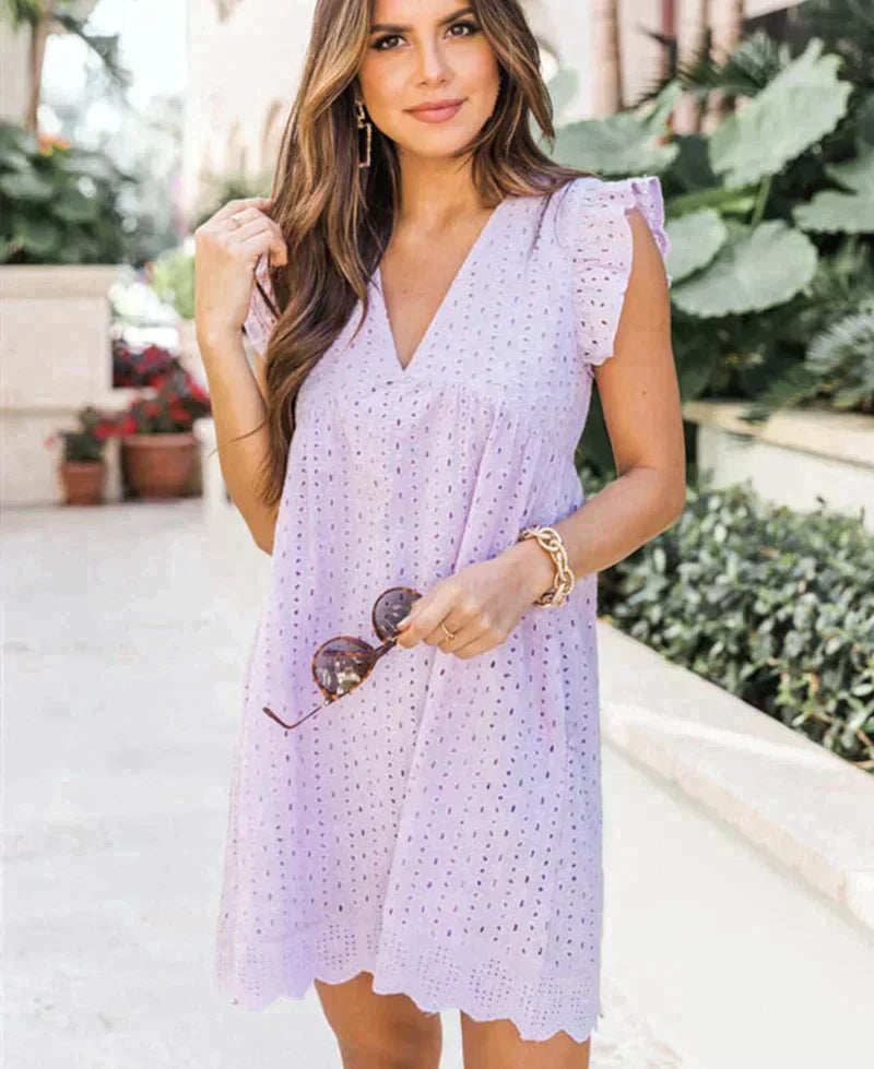Ceviére Spring Dress with Integrated Shorts