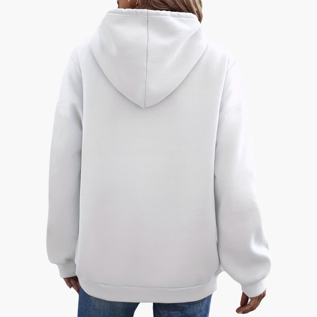Caroline - Stylish Smile Graphic Hoodie for women