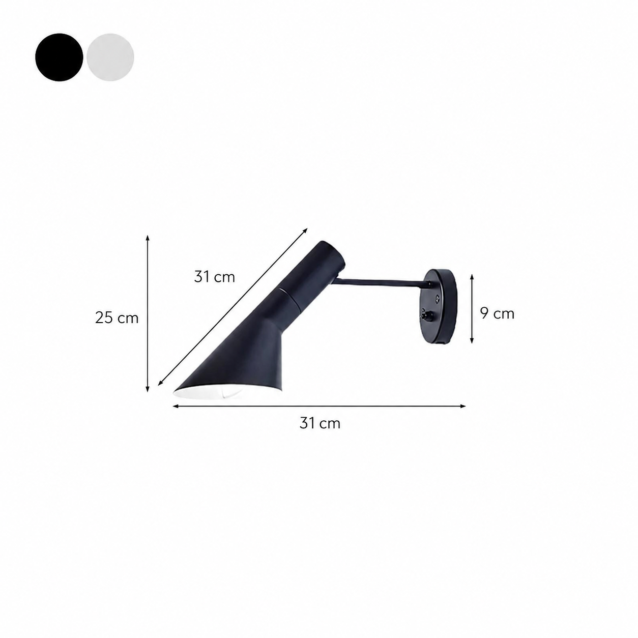 Minimalistisk Kjegleformet Vegglampe for Stuen