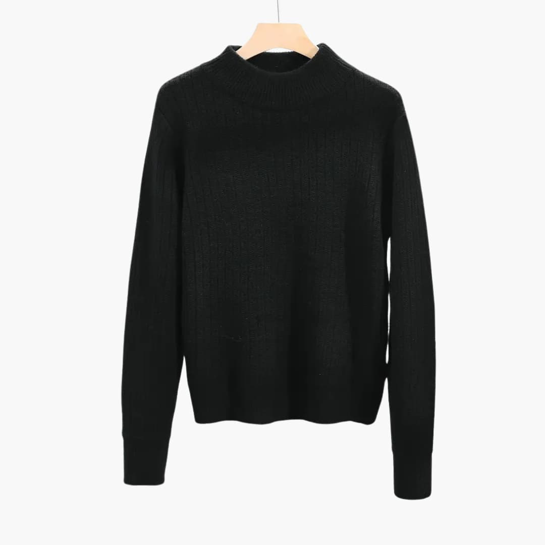 Francesca - Cozy sweater with mocha collar for women
