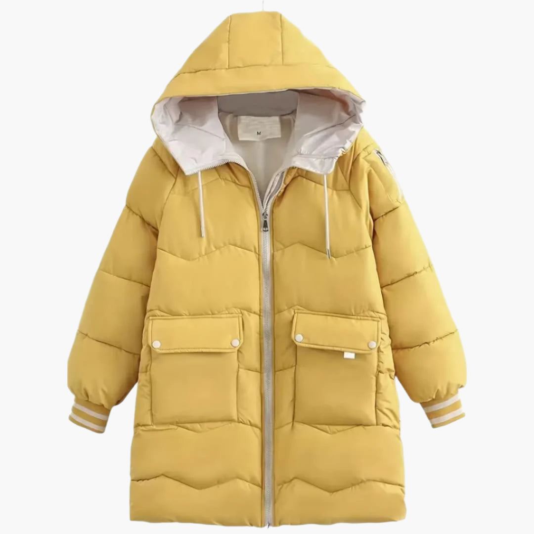 Pauline - Warm puffer jacket with hood for women