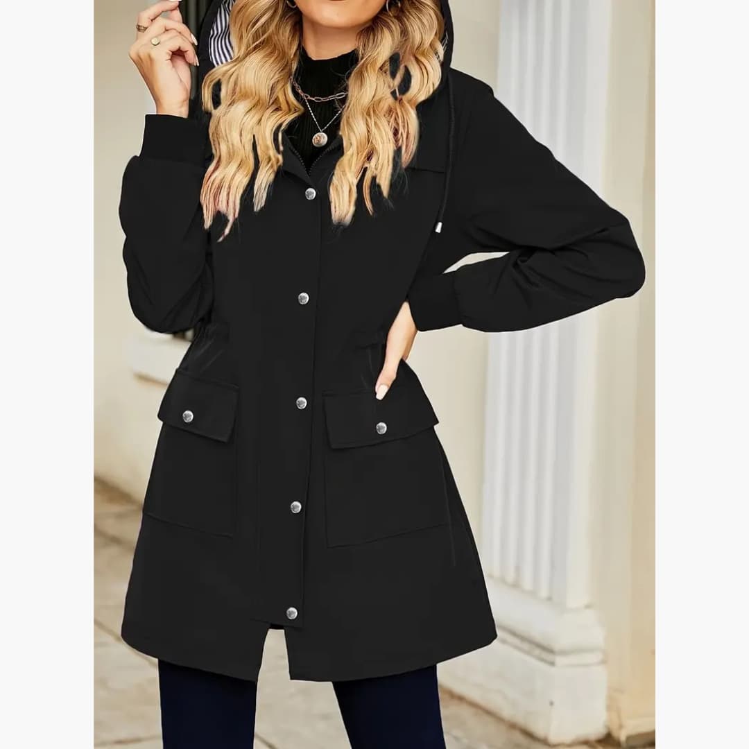 Mirabel - Elegant black hoodie for women