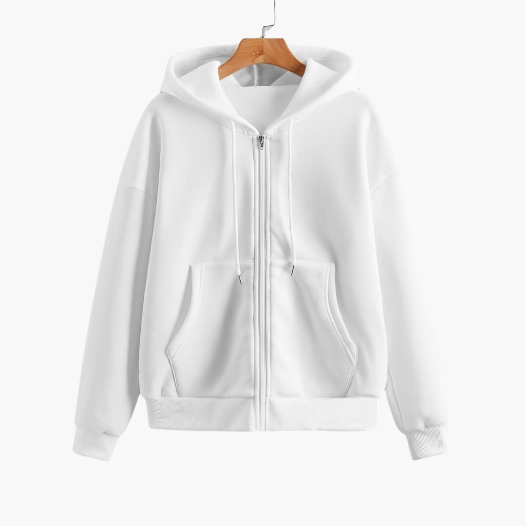 Cecile - Colored hoodie with zipper for women