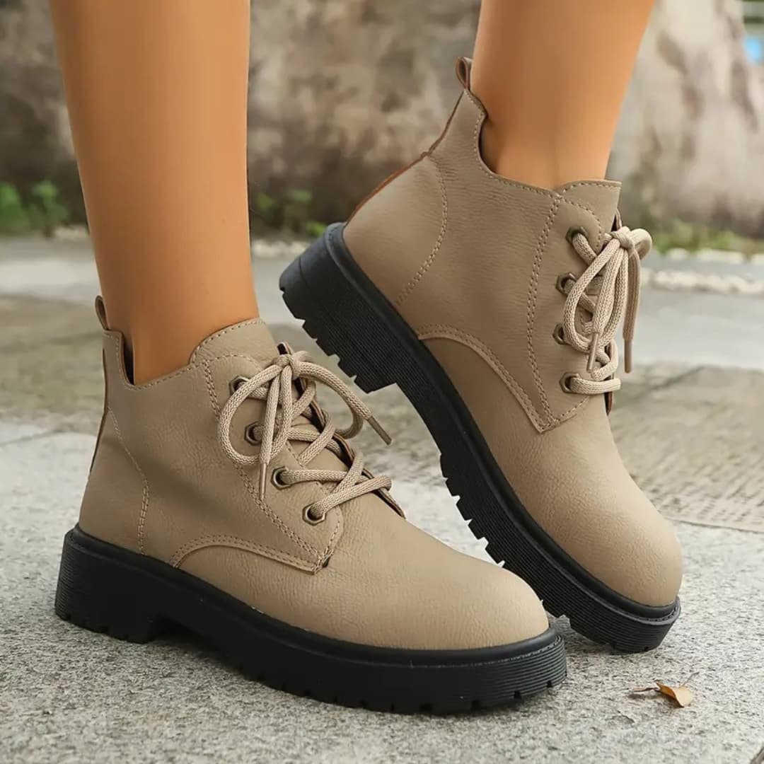 Josephine - All-Season Combat Boots with Lacing for Women