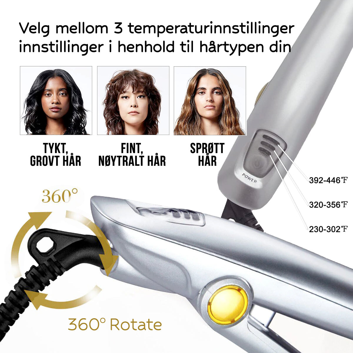Ergonomisk hårverktøy for salongkvalitet. Gir fantastisk glans og mykhet til håret.